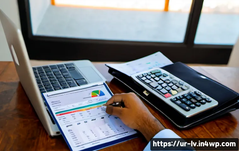 개인 재무제표와 신용 점수의 관계 - Photorealistic Pakistani young professional reviewing a personal financial statement on a clean lapt...